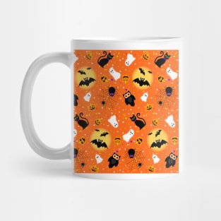 Halloween Cuties over Orange Mug